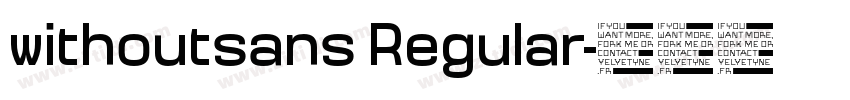 withoutsans Regular字体转换